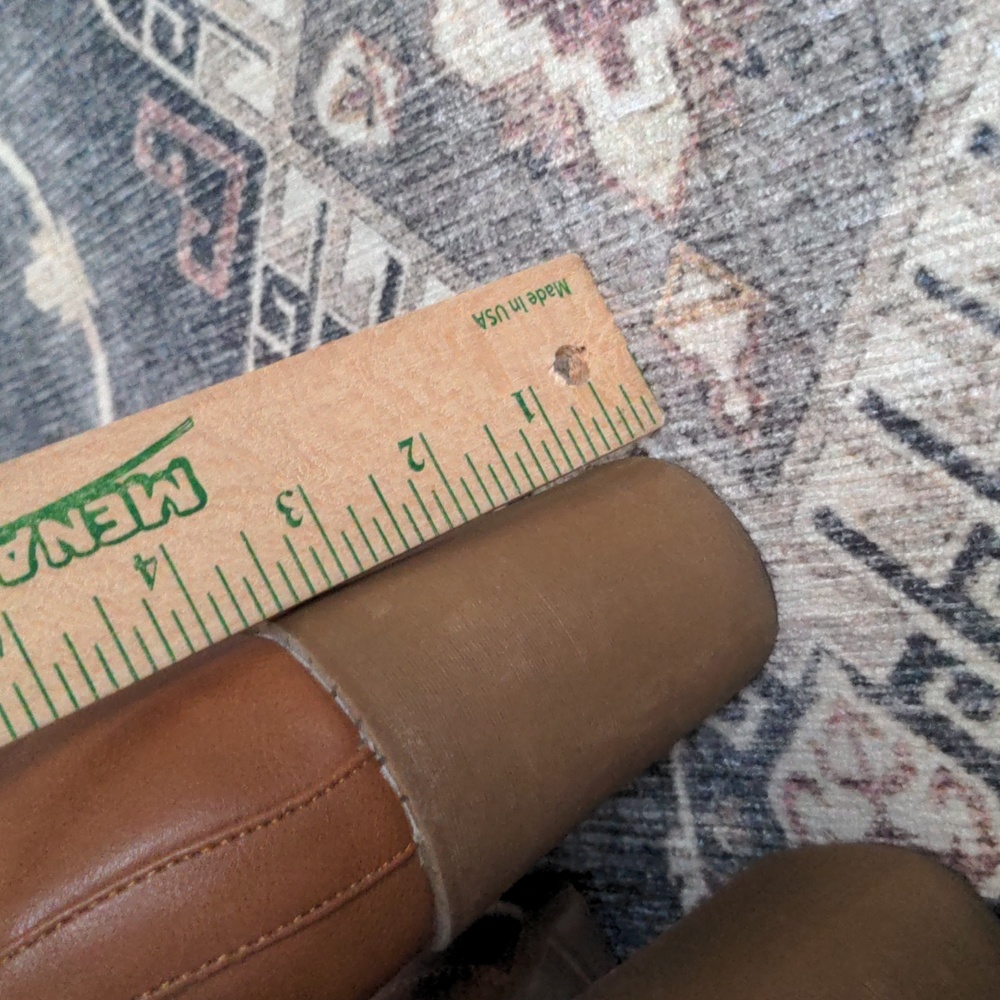 brown lace up heeled booties size 7 - Picture 8 of 8